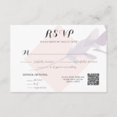 Elegante Violet Lavendel & Peach Color RSVP Karte (Vorderseite)