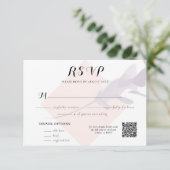 Elegante Violet Lavendel & Peach Color RSVP Karte (Stehend Vorderseite)