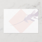 Elegante Violet Lavendel & Peach Color RSVP Karte (Rückseite)