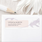 Elegante Violet Lavender & Peach Rücksendeadresse (Insitu)