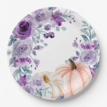 Elegante Violet Lila Blumenpumpen Wasserfarbe