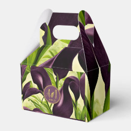 Elegante Violet Lila Calla Lilies Wedding Geschenkschachtel