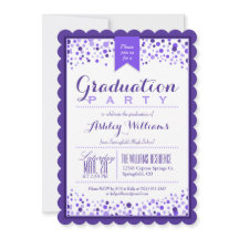 Elegante Violet Lila & White Graduation Party