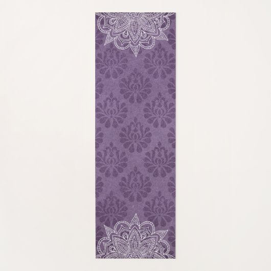 Elegante Violet Oriental Mandala Yoga Mat Yogamatte (Vorderseite)