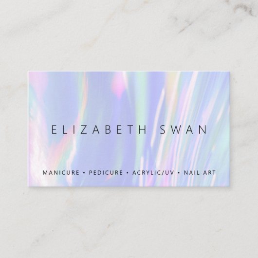 Elegante Violet Pastel Business Card Visitenkarte (Vorderseite)