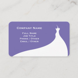 Elegante Violet Wedding Dress Business Card Visitenkarte