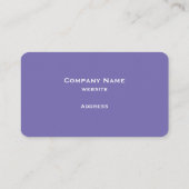 Elegante Violet Wedding Dress Business Card Visitenkarte (Rückseite)