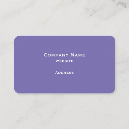 Elegante Violet Wedding Dress Business Card Visitenkarte (Rückseite)