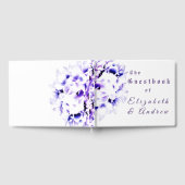 Elegante Violets Hochzeit Gästebuch (Voll)