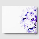 Elegante Violets Hochzeit Gästebuch (Rückseite)