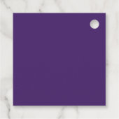 Elegante Violets Hochzeit Geschenkanhänger (Rückseite)