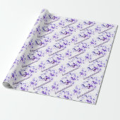 Elegante Violets Hochzeit Geschenkpapier (Ungerollt)