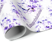 Elegante Violets Hochzeit Geschenkpapier (Rolleneckpunkt)