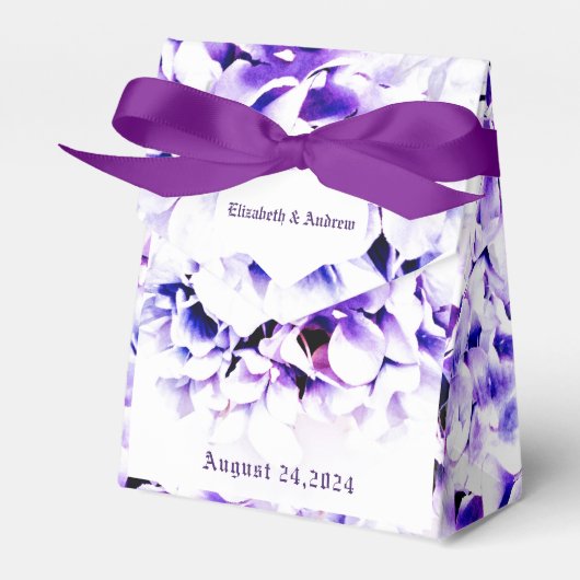 Elegante Violets Hochzeit Geschenkschachtel (Vorderseite)