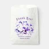 Elegante Violets Hochzeit Geschenktütchen (Vorderseite)