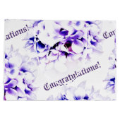 Elegante Violets Hochzeit Große Geschenktüte (Rückseite)