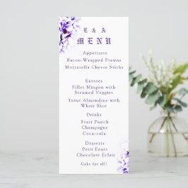Elegante Violets katholische Karte für Hochzeiten