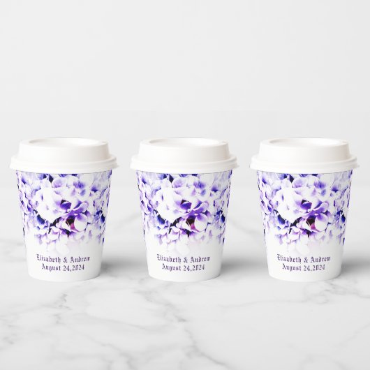 Elegante Violets Paper Cup Pappbecher (Multi)