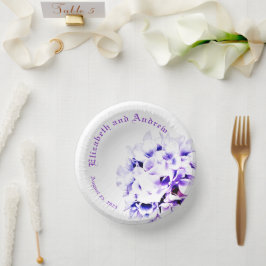 Elegante Violets Pappteller