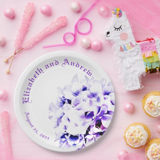 Elegante Violets Pappteller (Party)