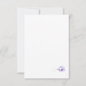 Elegante Violets Response Card RSVP Karte (Rückseite)