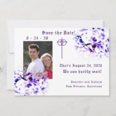 Elegante Violets Save the Date (Vorderseite)