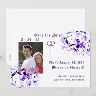 Elegante Violets Save the Date