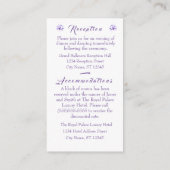 Elegante Violets-Umschließungskarte Begleitkarte (Rückseite)