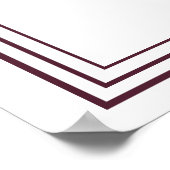 Elegante violette Blume. Botanisches Schildplakat Poster (Ecke)