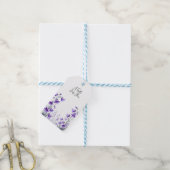 Elegante violette Blumen Geschenkanhänger (Mit Garn)