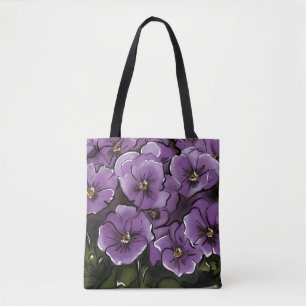 Elegante violette Blumen-LGBTQ-Mrs-&-Mrs-Hochzeit Tasche