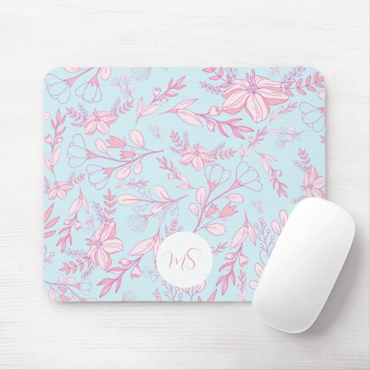 Elegante violette Blumen Personalisiert Mousepad (Mit Mouse)