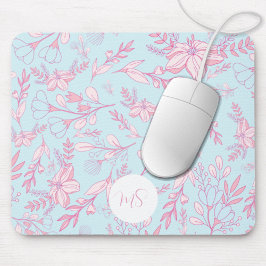 Elegante violette Blumen Personalisiert Mousepad