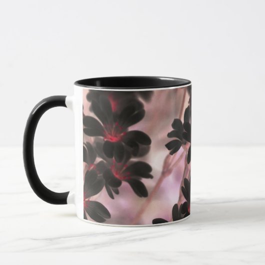 Elegante violette Blumen Tasse (Links)