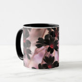 Elegante violette Blumen Tasse (Vorderseite Links)