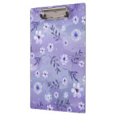 Elegante violette Blumen Zwischenablage Klemmbrett (Links)