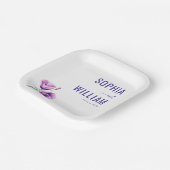 Elegante violette Blüten Pappteller (Gewinkelt)