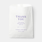 Elegante violette Dankeskarte Geschenktütchen (Vorderseite)
