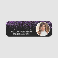 Elegante violette Glitter-Magnet-Arbeitnehmer-Foto