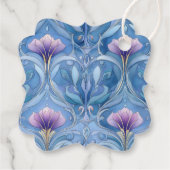 Elegante violette Initialen Geschenkanhänger (Rückseite)