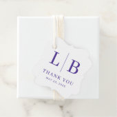 Elegante violette Initialen Geschenkanhänger (Beispiel)