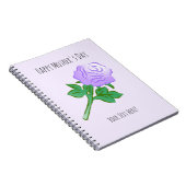 Elegante Violette Rose Notizblock (Rechte Seite)