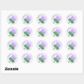 Elegante Violette Rose Runder Aufkleber (Blatt)
