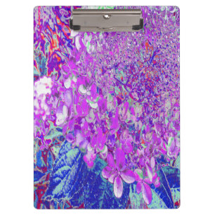 Elegante violette und blaue Limelight-Hortensie Klemmbrett