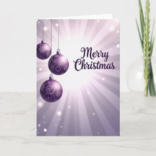 Elegante violette Weihnachtskarte Karte