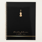 Elegante Violin Music Black Gold 2026 Custom Planer (Vorderseite)