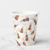 Elegante Violin-Musiknoten Frohe Weihnachten Pappbecher (Rückseite)