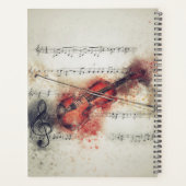 Elegante Violin Sheet Music Planer (Rückseite)