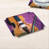 Elegante Violine auf Lila Seide, geformt Untersetz Untersetzer (angewinkelt)