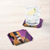 Elegante Violine auf Lila Seide, geformt Untersetz Untersetzer (Vor Ort)